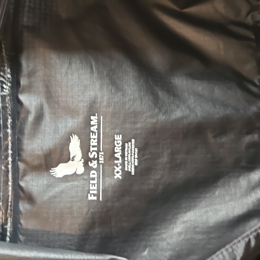 Black Hooded Rain Jacket by Field And Stream - Picture 9 of 10